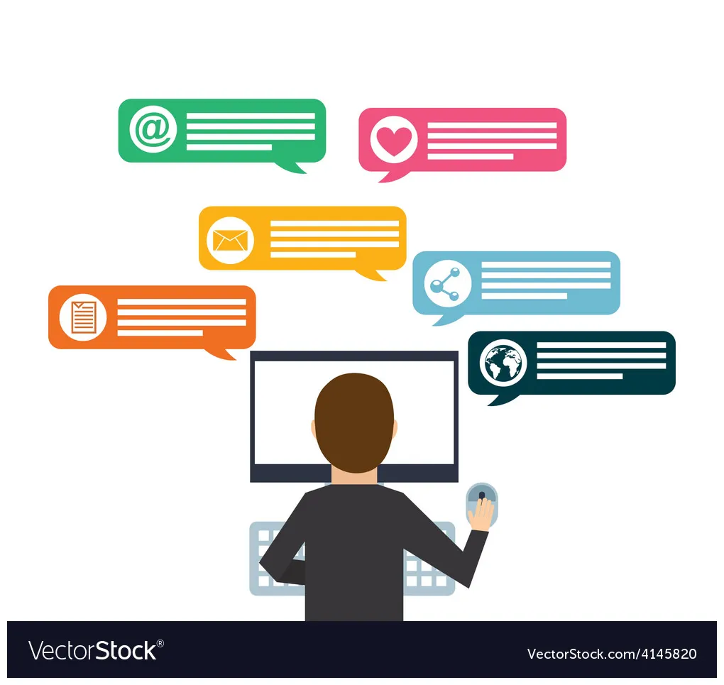 Social media vector vectorstock