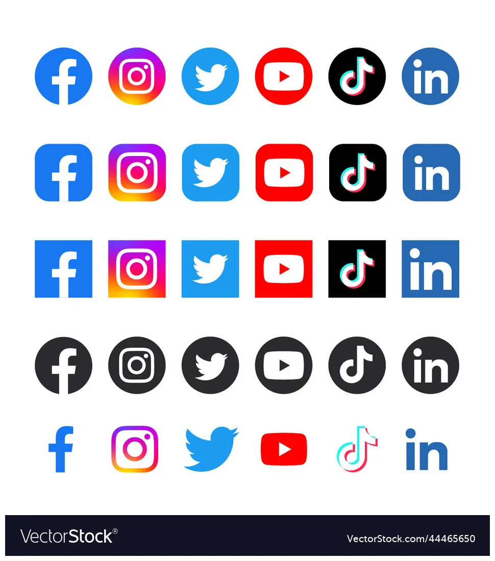 Social media vector vectorstock