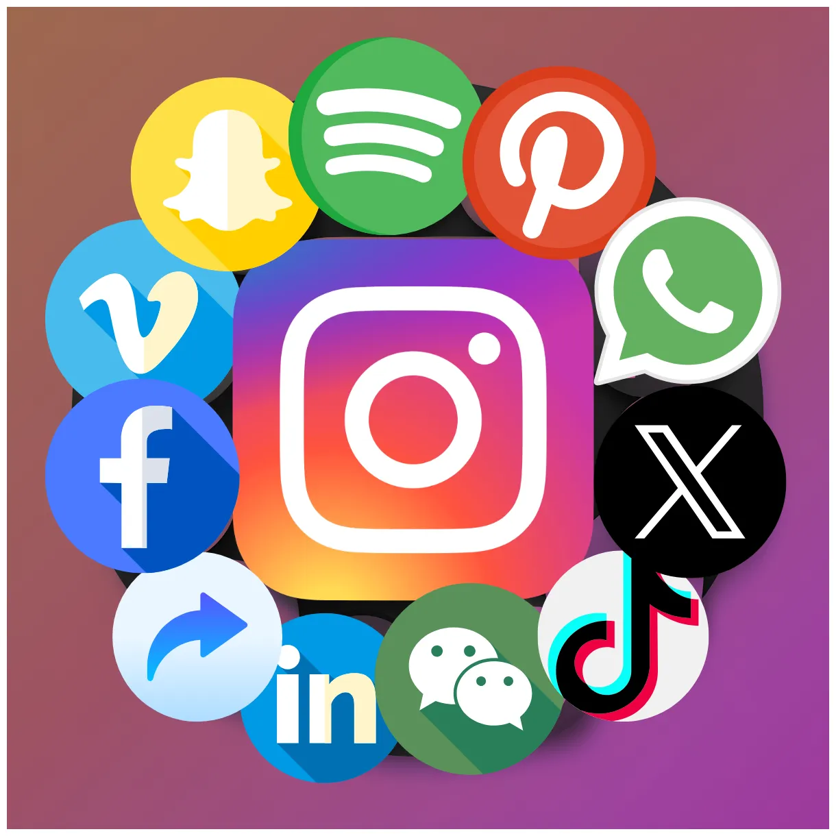 Helpy social media icons on shopify app store