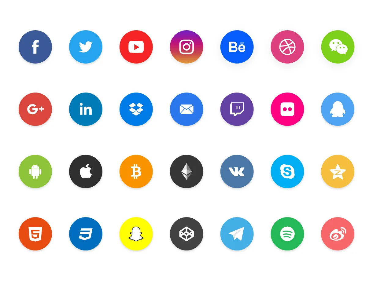 10+ best circular social icon sets for 365 web resources