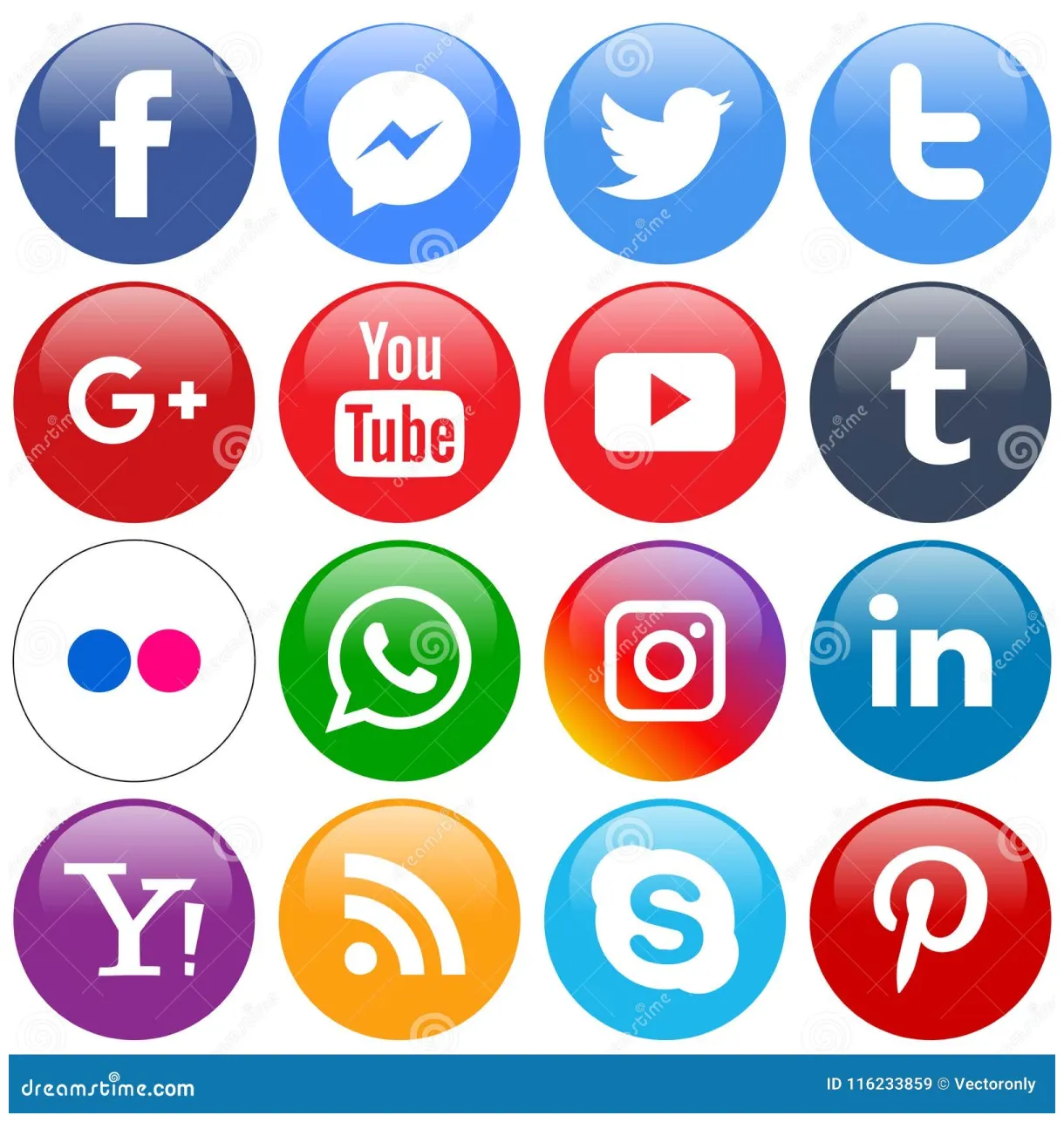 Social media iconscustom social media icons