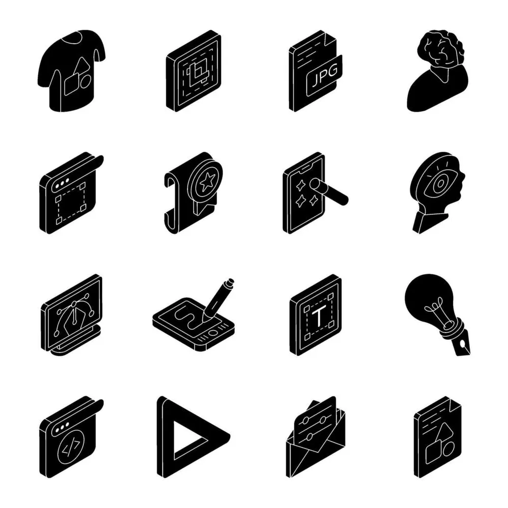 Set of art solid icons 48208343 vector art at vecteezy