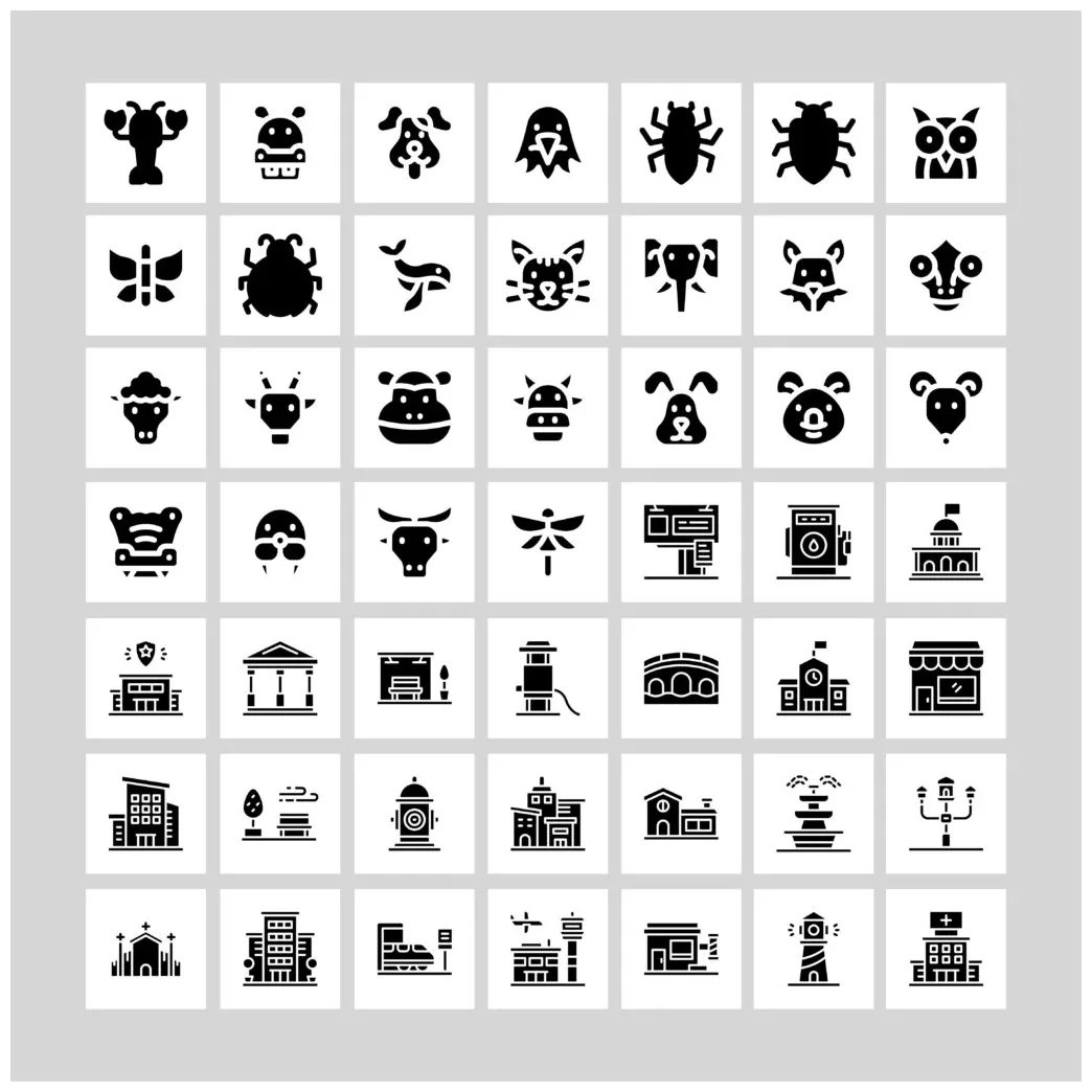 350+ awesome solid vector icons masterbundles