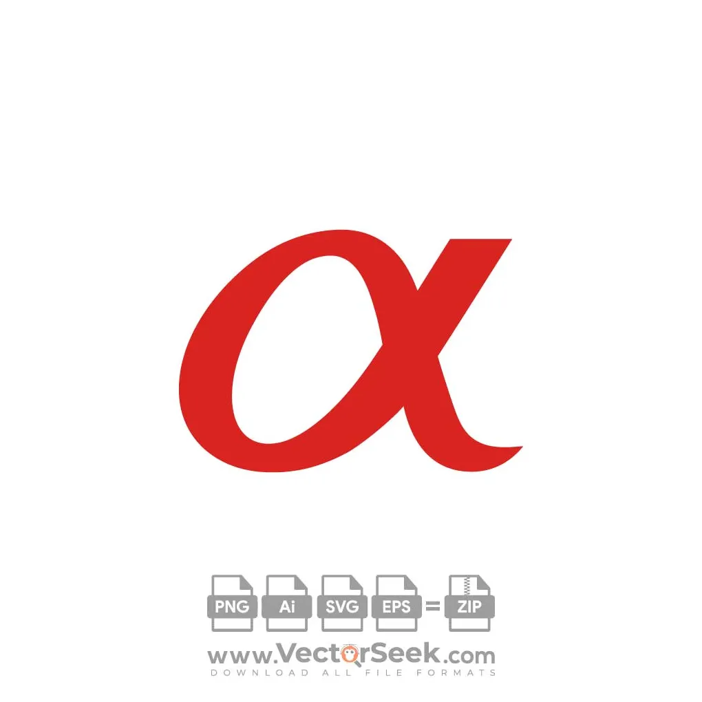 Sony alpha logo in png svg vector format