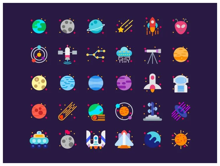 Space Icons | Space icons, Icon set, Custom icons