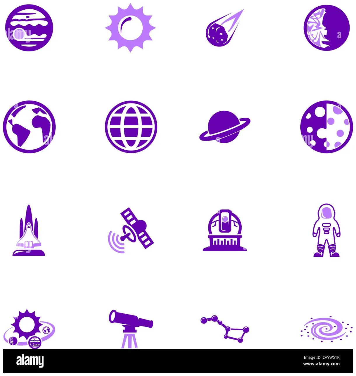 Space icons set Stock Vector Image & Art - Alamy