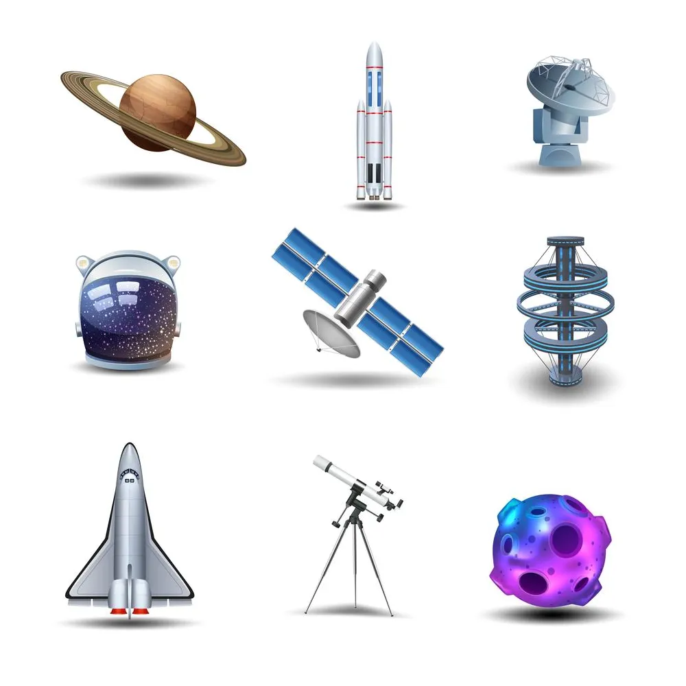 Space Icons Set 459448 Vector Art at Vecteezy