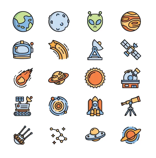 Space icons Vectors & Illustrations for Free Download | Freepik