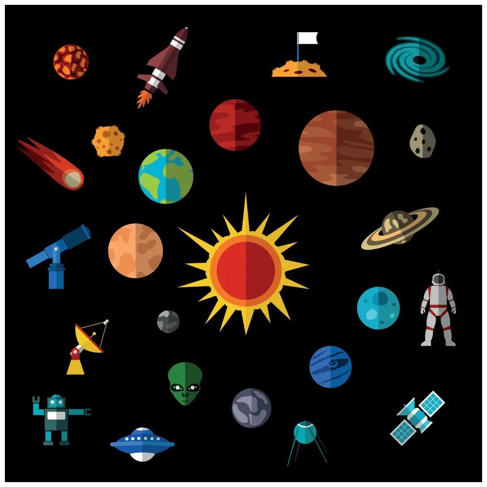 Space icons set 8997100 Vector Art at Vecteezy