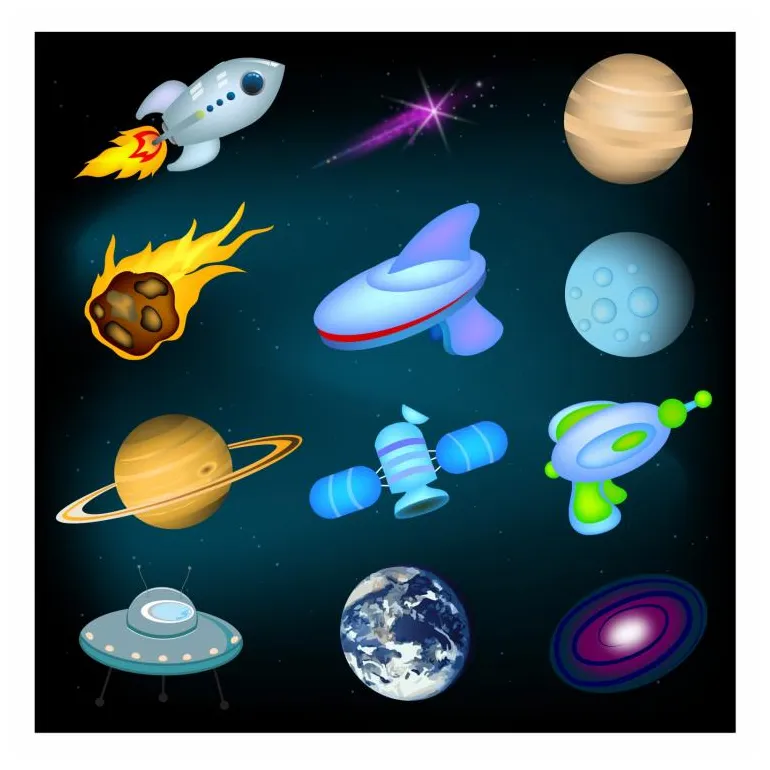 Space icons (133623) Free AI, EPS Download / 4 Vector