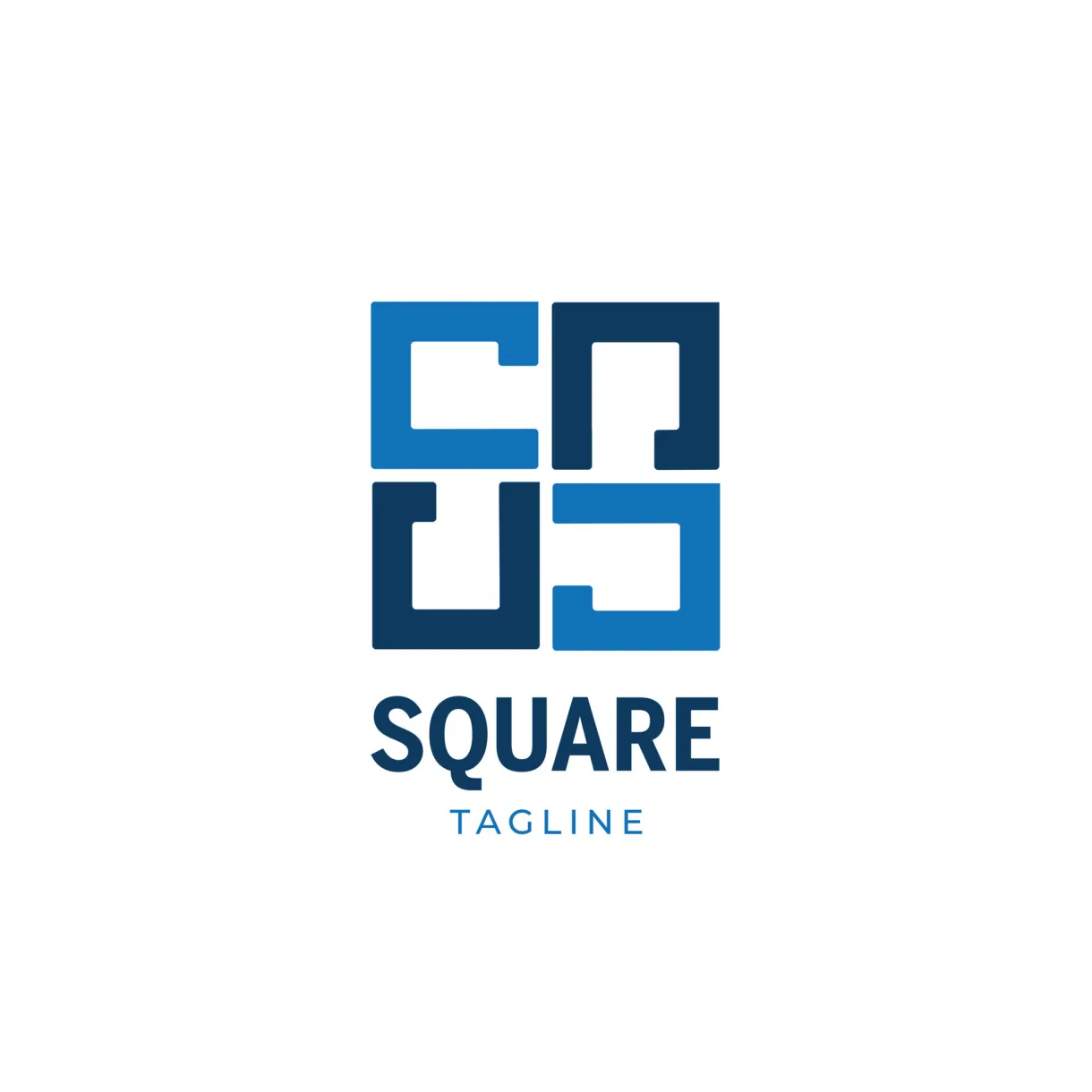 Simple clean square shape logo design template 12565007 vector art at