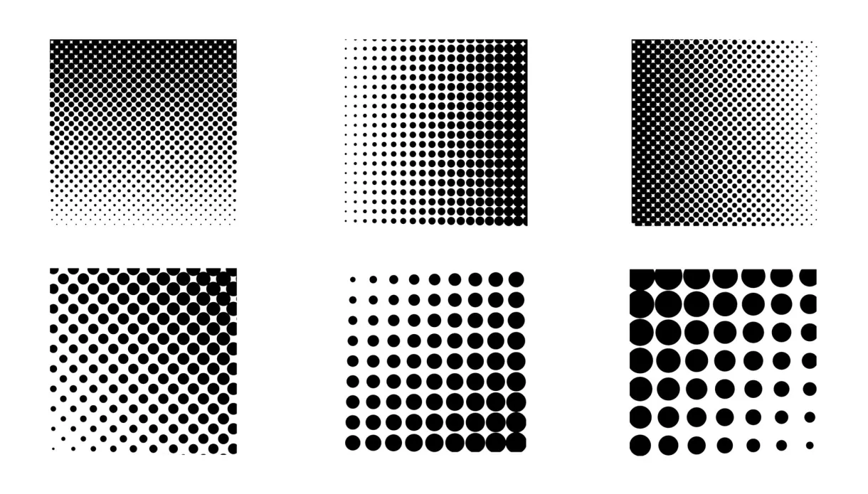 Halftone square collection set vector 13787101 vector art at vecteezy
