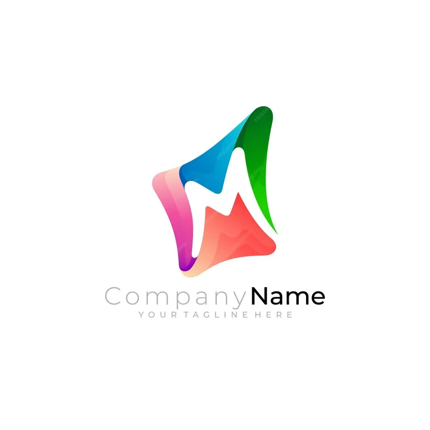 Premium vector m logo and 3d colorful design illustration square logos
