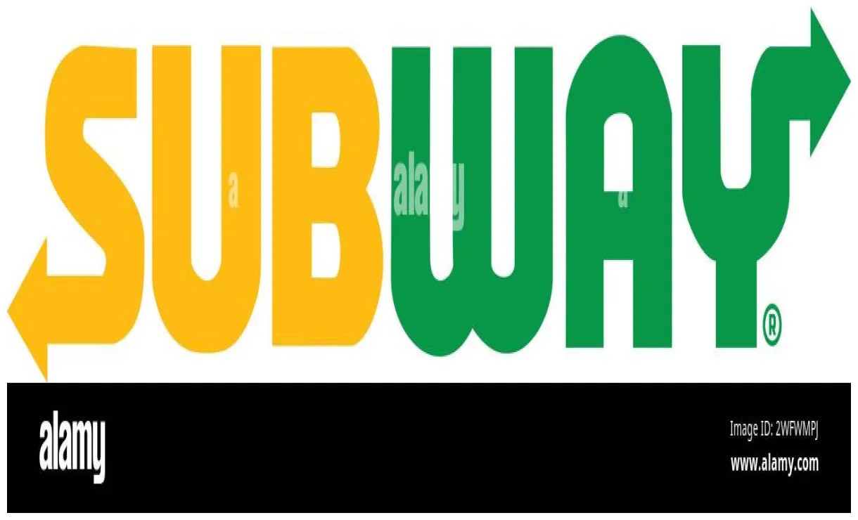 Subway restaurant, subway food chain vector stock