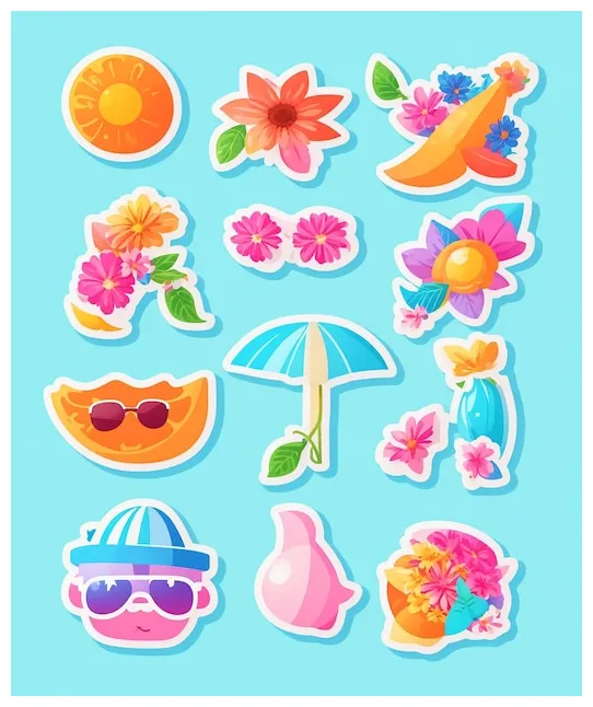 Premium ai stickers featuring