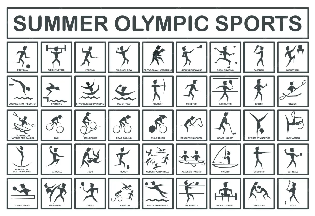 Premium vector summer olympic sports set of sports icons summer