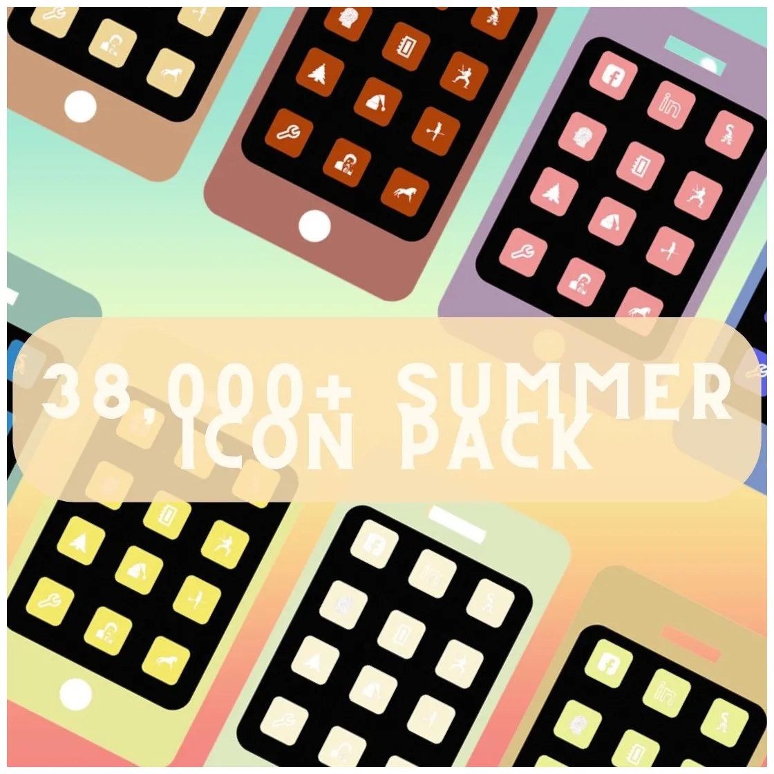 SUMMER ICONS PACK - MasterBundles