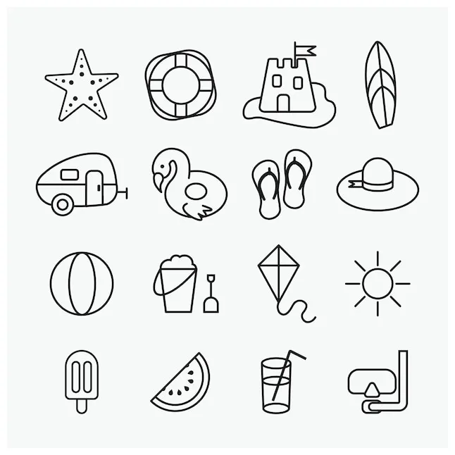 Premium Vector | Summer icons