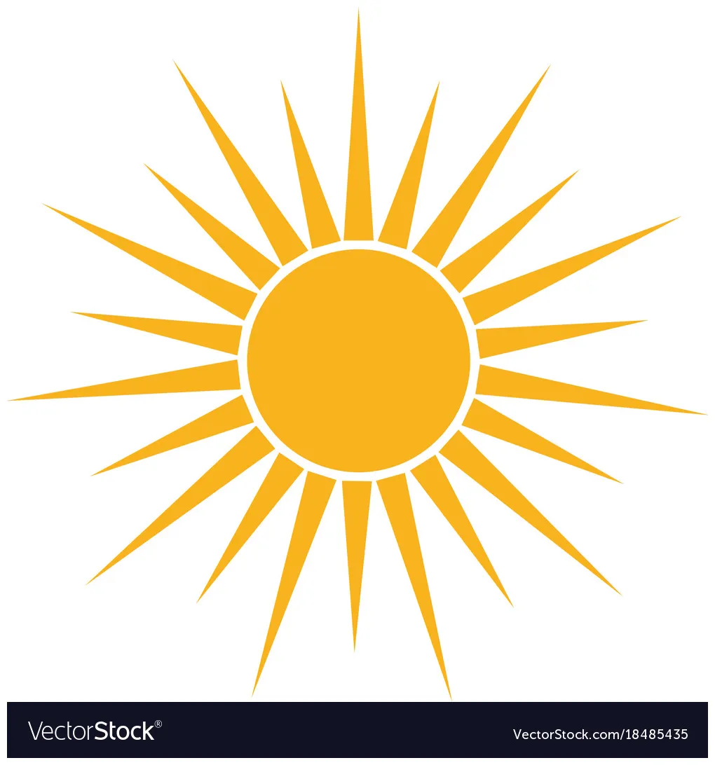 Isolated sun icon vector vectorstock