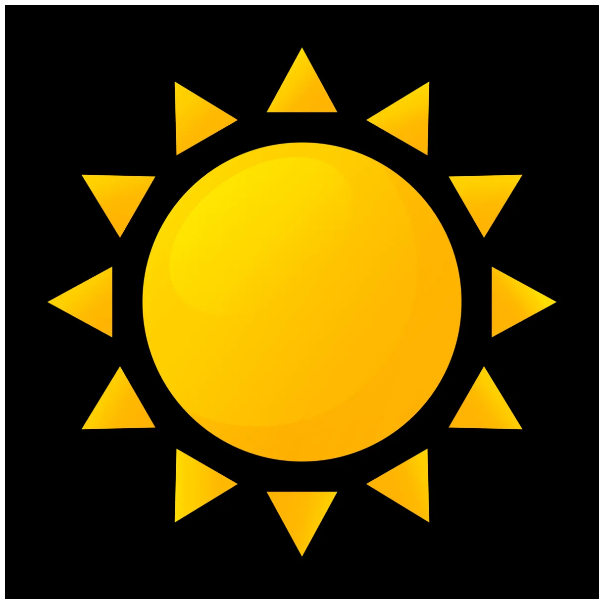 Yellow sun icon. 18887522 png