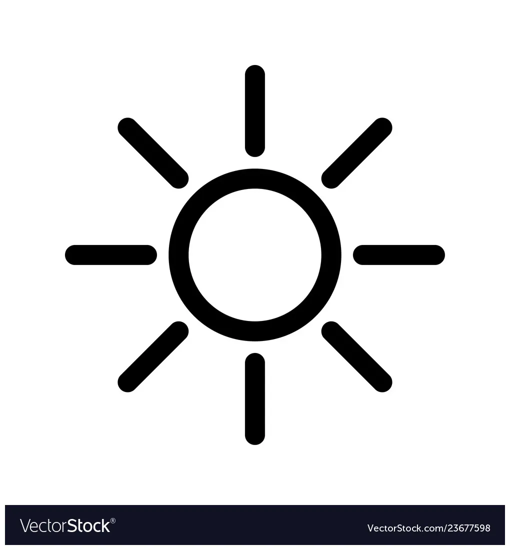 Sun icon vector