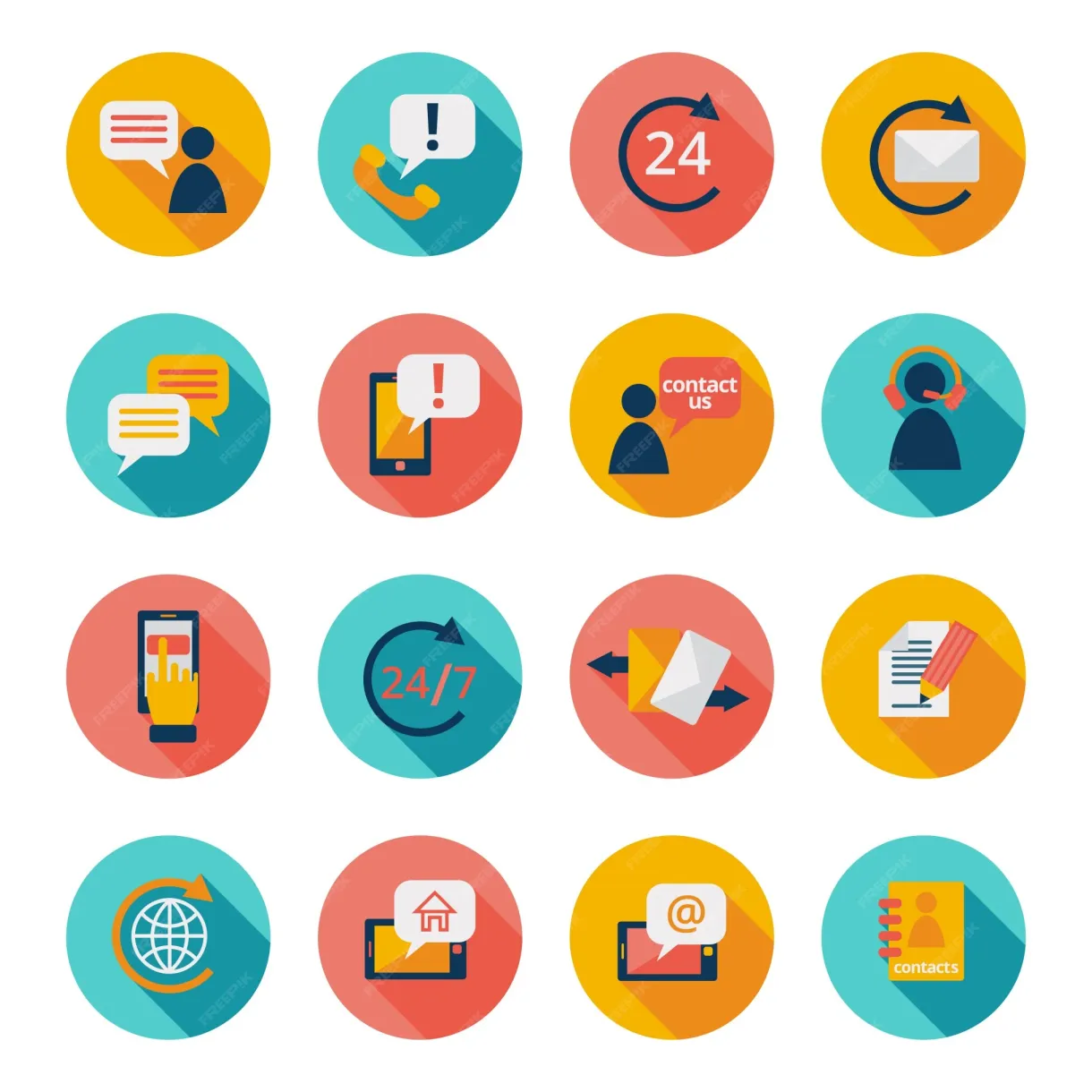 Premium Vector | Support icons