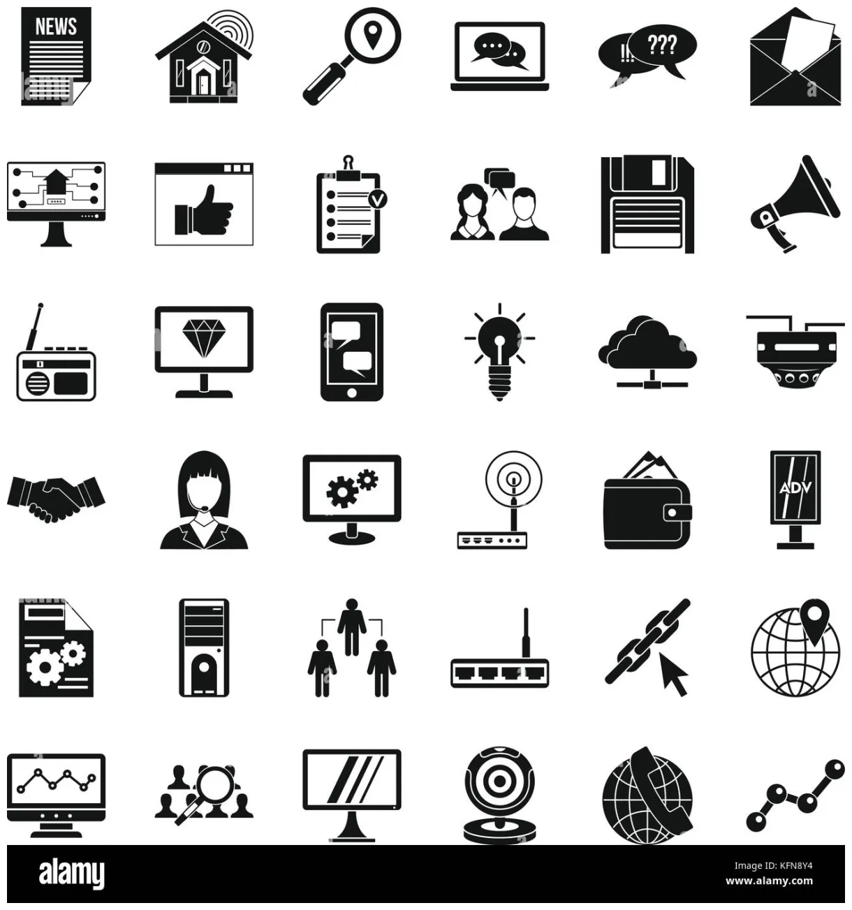 Support icons set, simple style Stock Vector Image & Art - Alamy