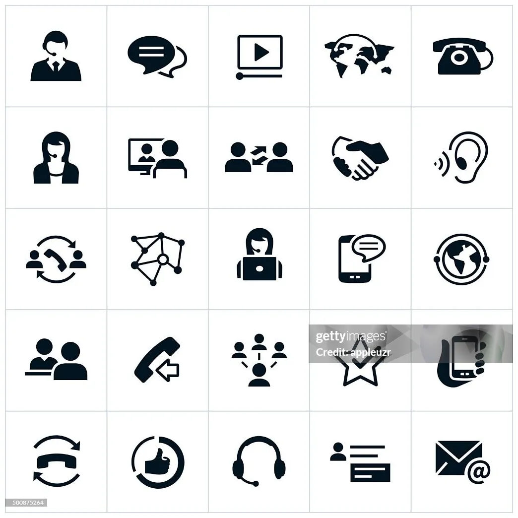Customer Support Icons High-Res Vector Graphic - Getty Images