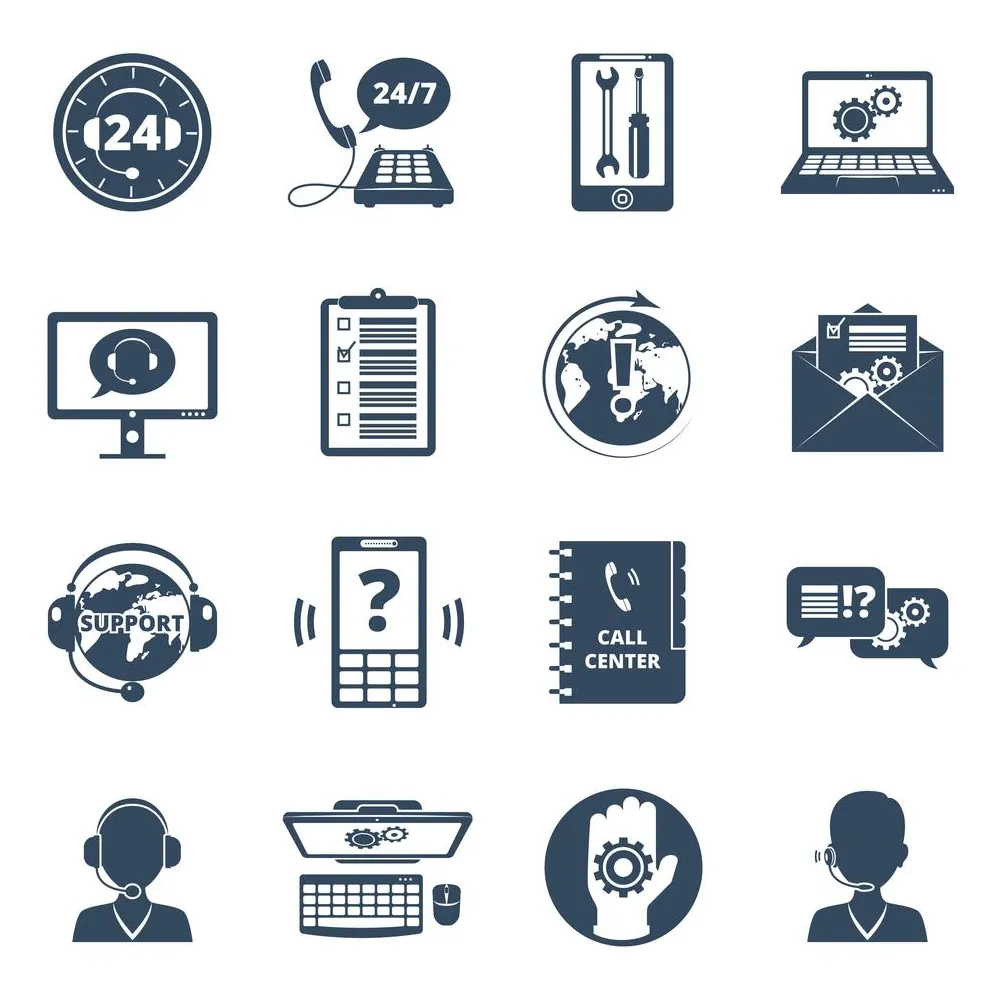 Support icons set 466435 Vector Art at Vecteezy