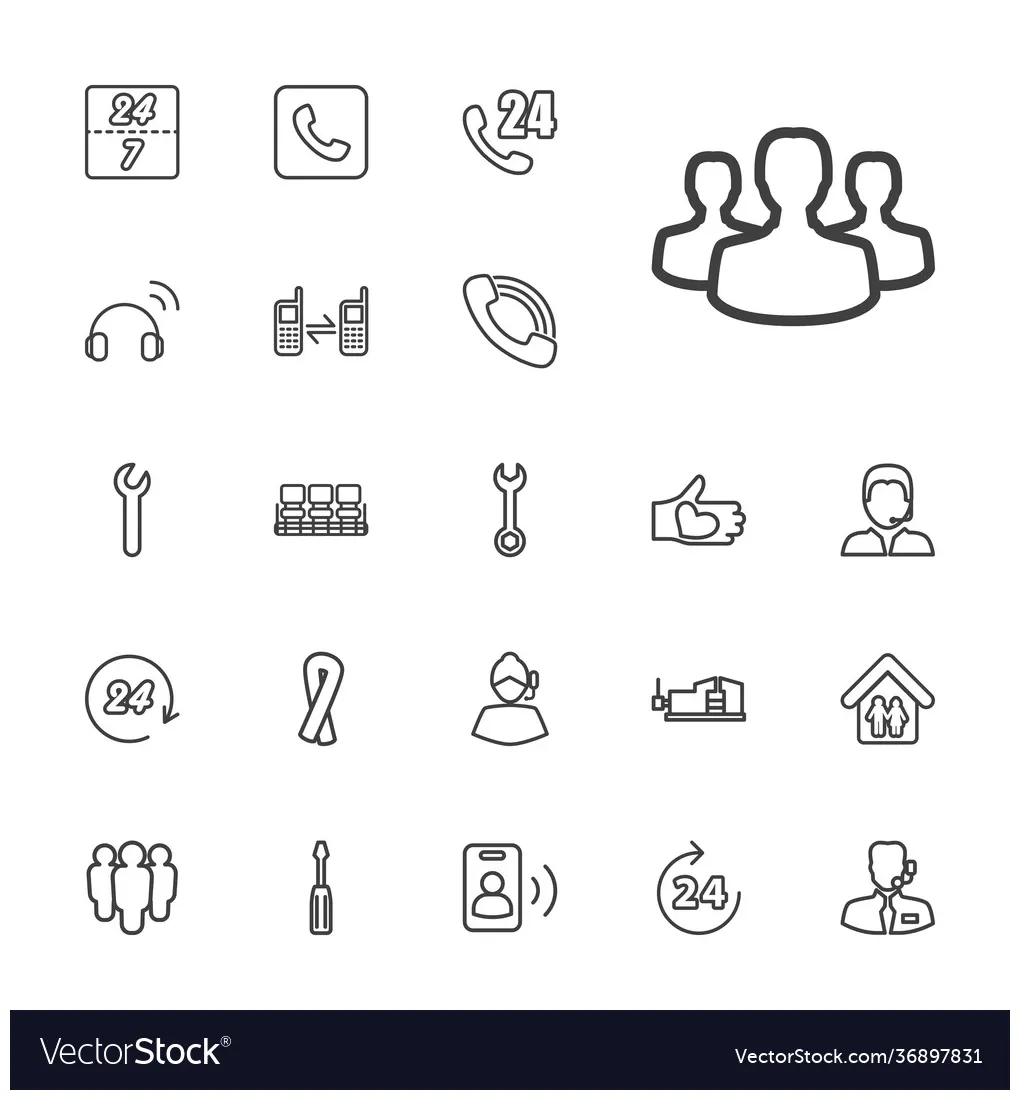 Support icons Royalty Free Vector Image - VectorStock
