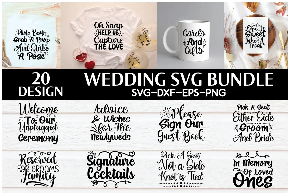 Free wedding svg bundle graphic by printablestore · creative fabrica
