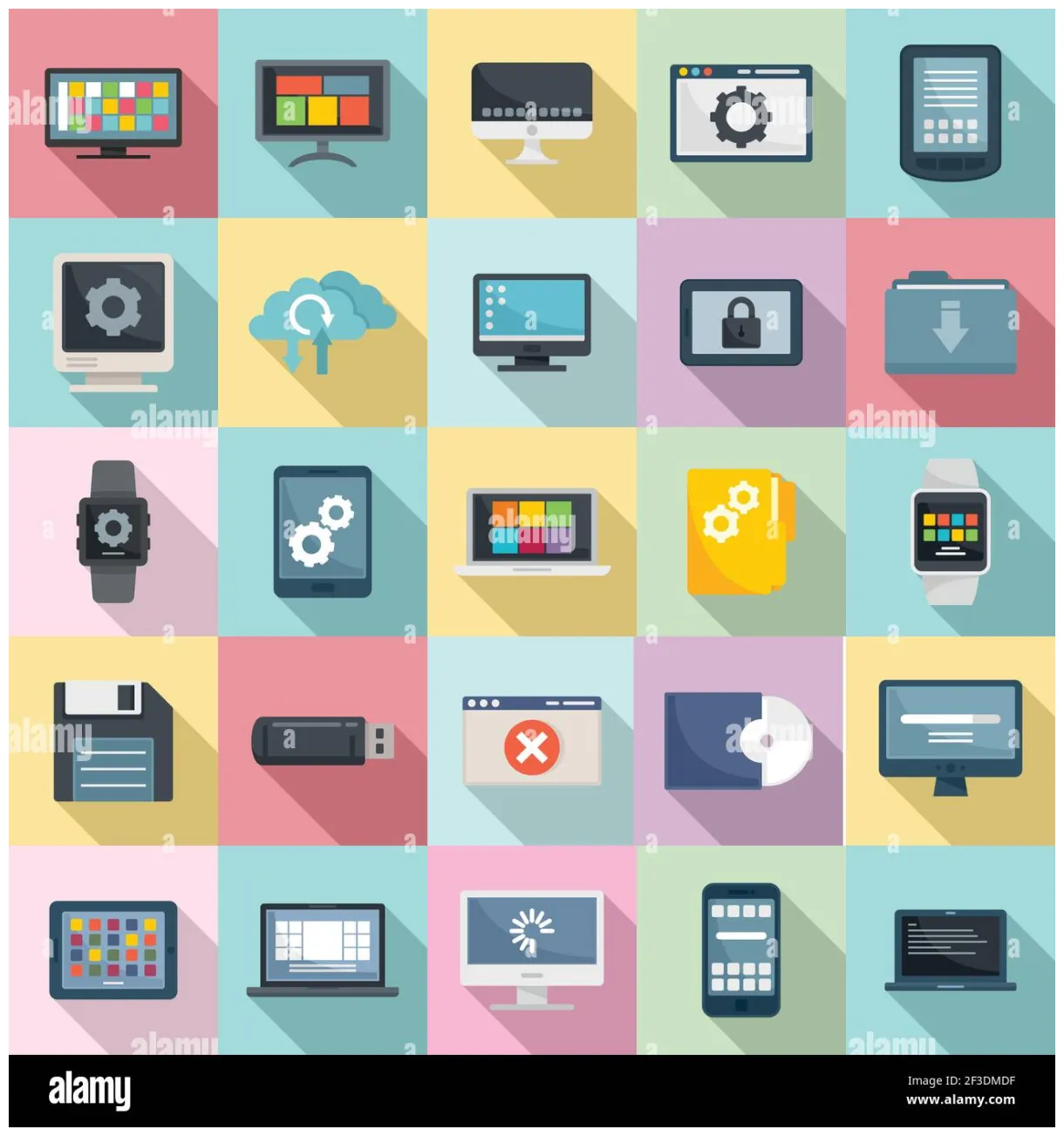 Operating set, flat style stock vector & art alamy