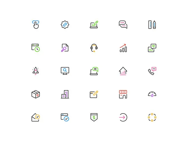 Icon set design, icon set, icon design inspiration