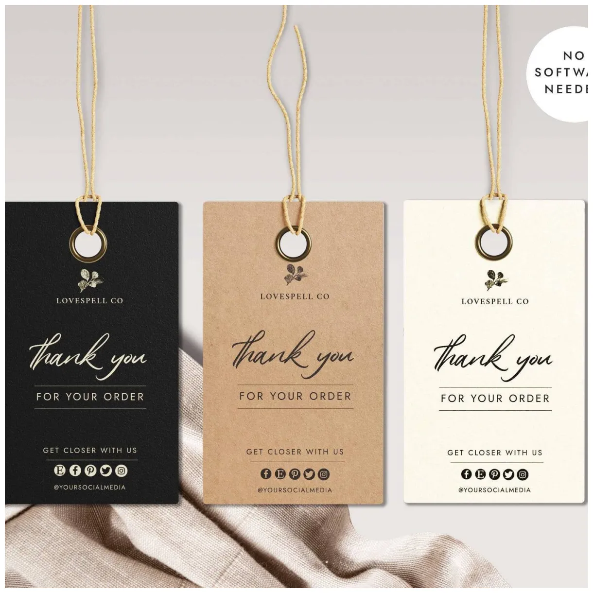 Editable hang tag label template diy clothing tag label etsy