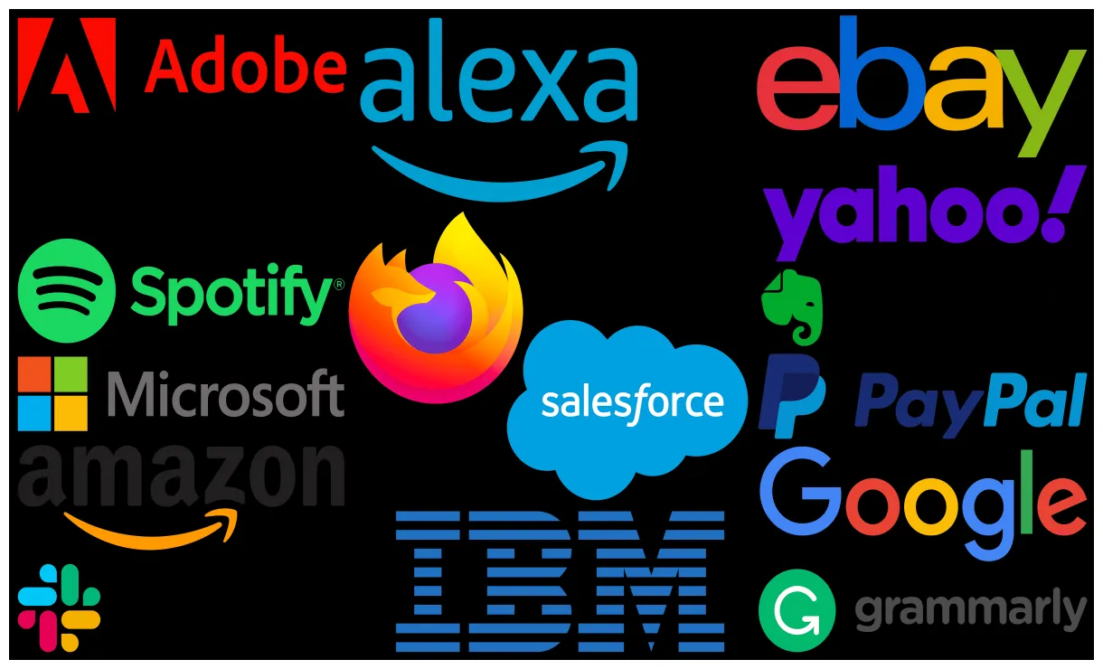 Tech logos famous technology company logos and names