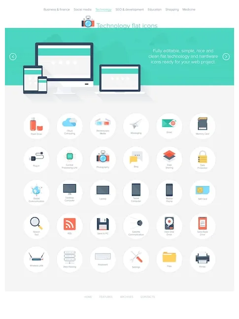 Premium Vector | Technology icons