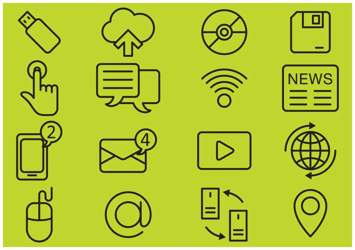 Technology Icons 104699 Vector Art at Vecteezy