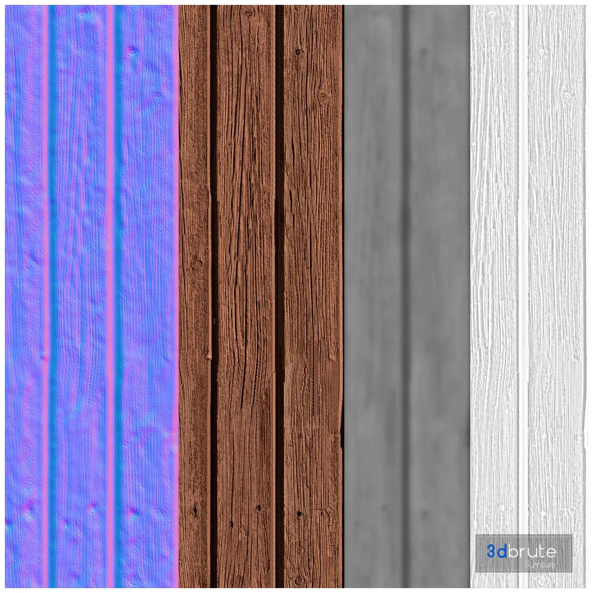 Wood 07 seamless pbr texture 3d model buy download 3dbrute