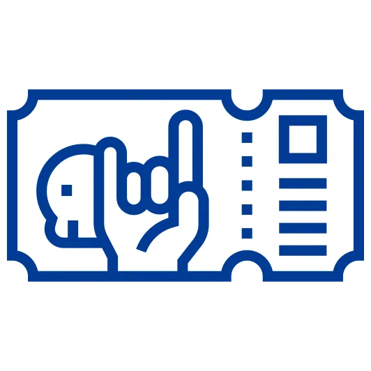 Ticket free entertainment icons