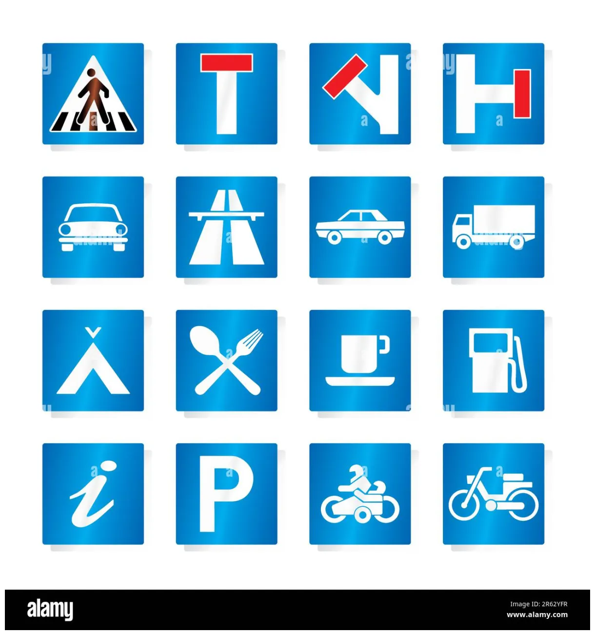 Traffic, road signs vector format stock vector & art alamy