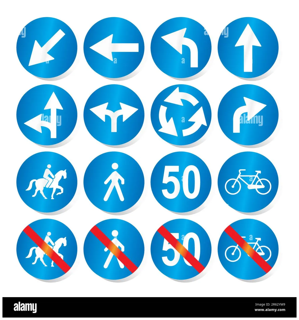 Traffic, road signs vector format stock vector & art alamy