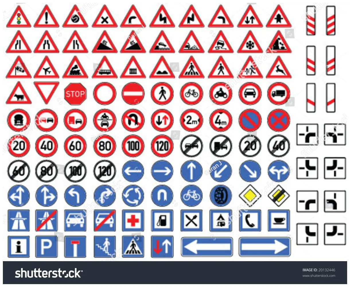 Traffic signs collection vector 20132446 shutterstock