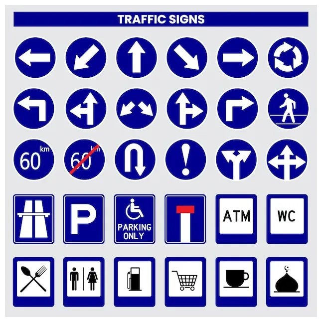Premium vector vector traffic signs