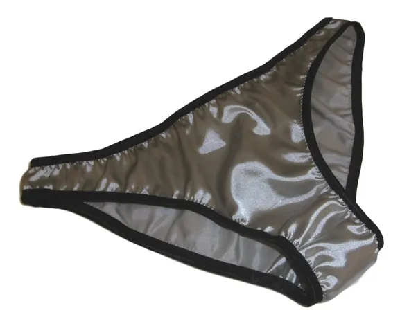 Silver grey shiny satin plain simple low rise sissy panties etsy
