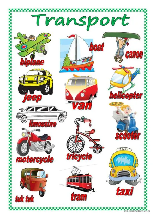 559 transport english esl worksheets pdf & doc
