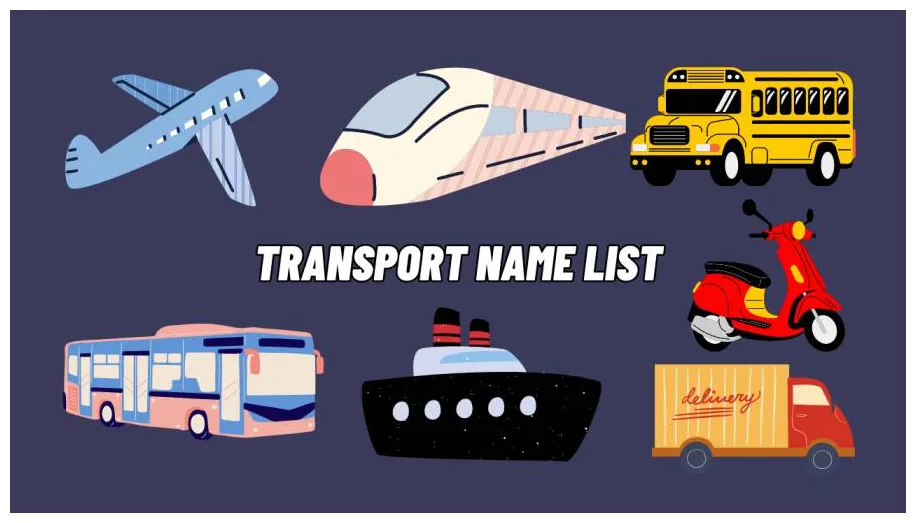 Transport name list exploring a world of travel options a to z list printable coloring page