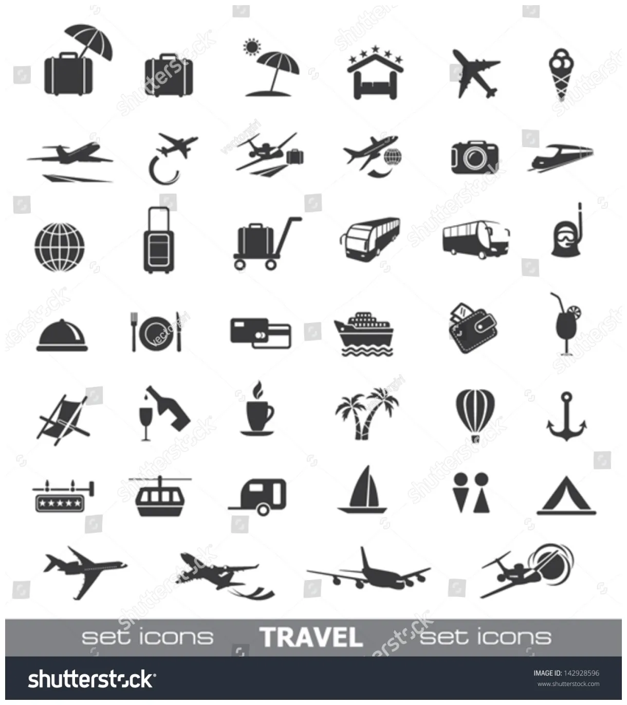 Set stock vector 142928596