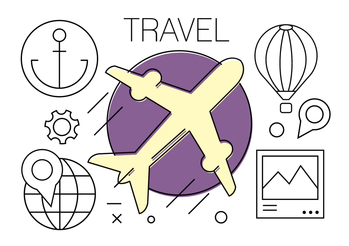 Free travel icons 132051 vector art at vecteezy