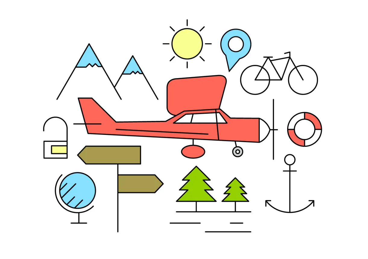 Free travel icons 141200 vector art at vecteezy