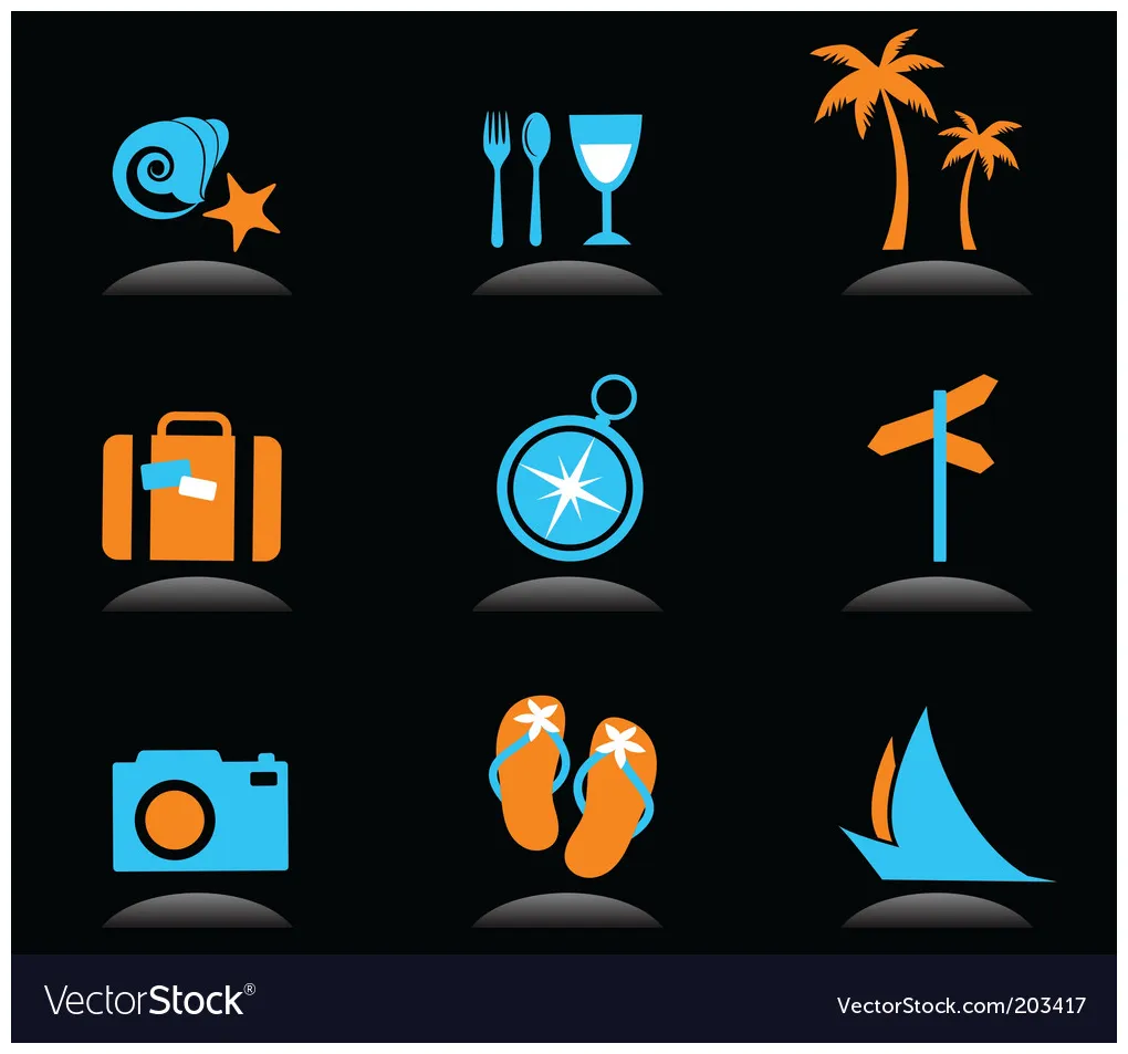 Travel logos vector vectorstock